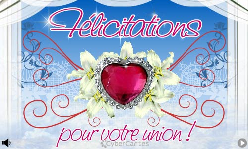 Félicitaion pour votre union